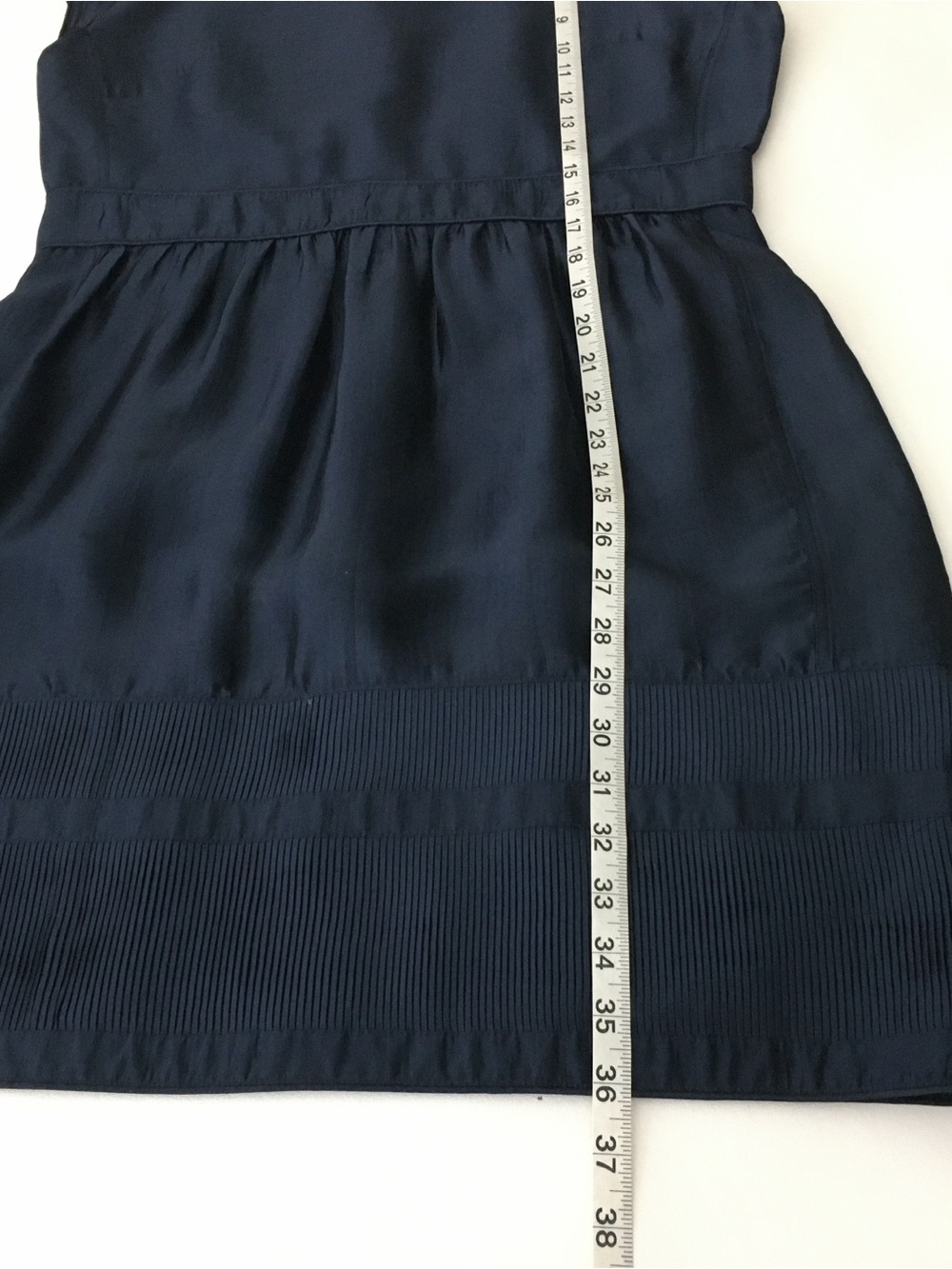 Burberry Mini Dress – Women’s Size 12 – Navy Blue Silk Blend - Picture 15 of 16